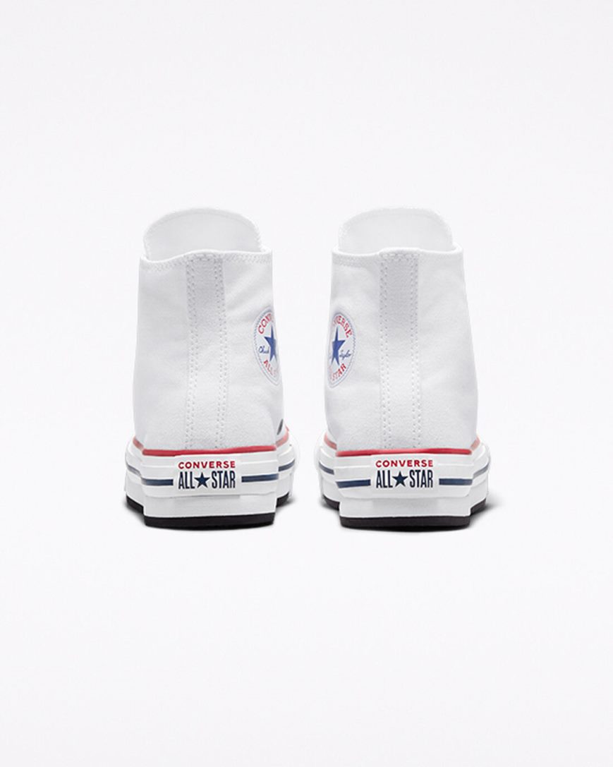 Girls' Converse Chuck Taylor All Star Lift High Top Platform Shoes White / Dark Red / Navy | AU 6541EL